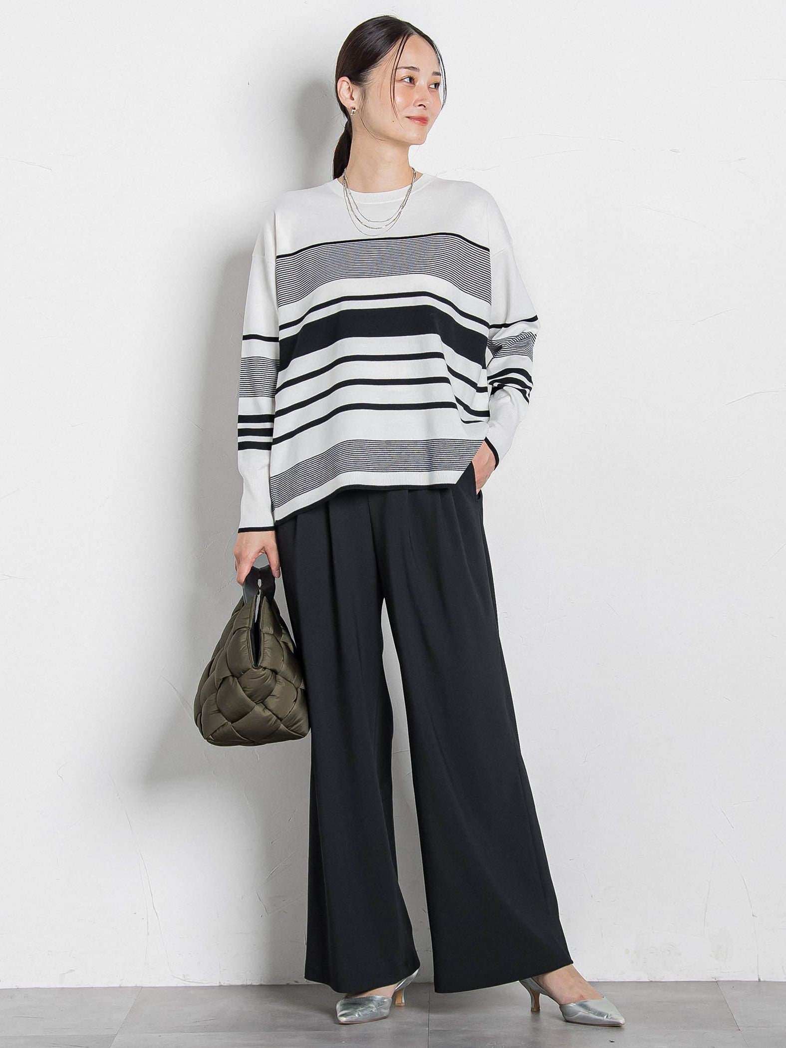 【WEB限定】Active Beautyワイドパンツ≪洗濯機で洗える≫