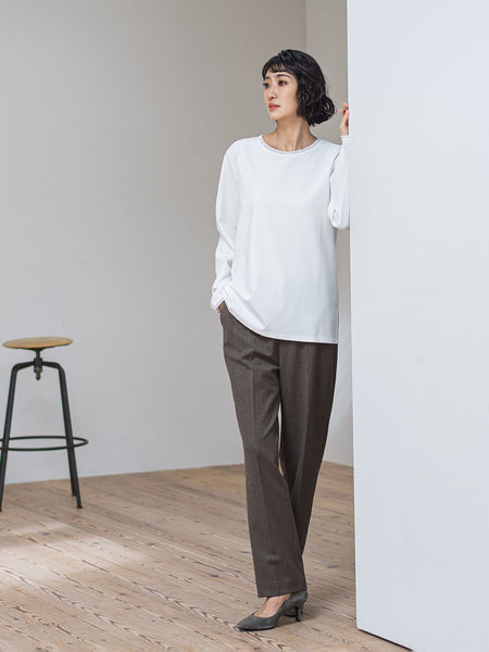 【大きいサイズ】ピクシエスタストレートパンツ≪洗濯機で洗える≫