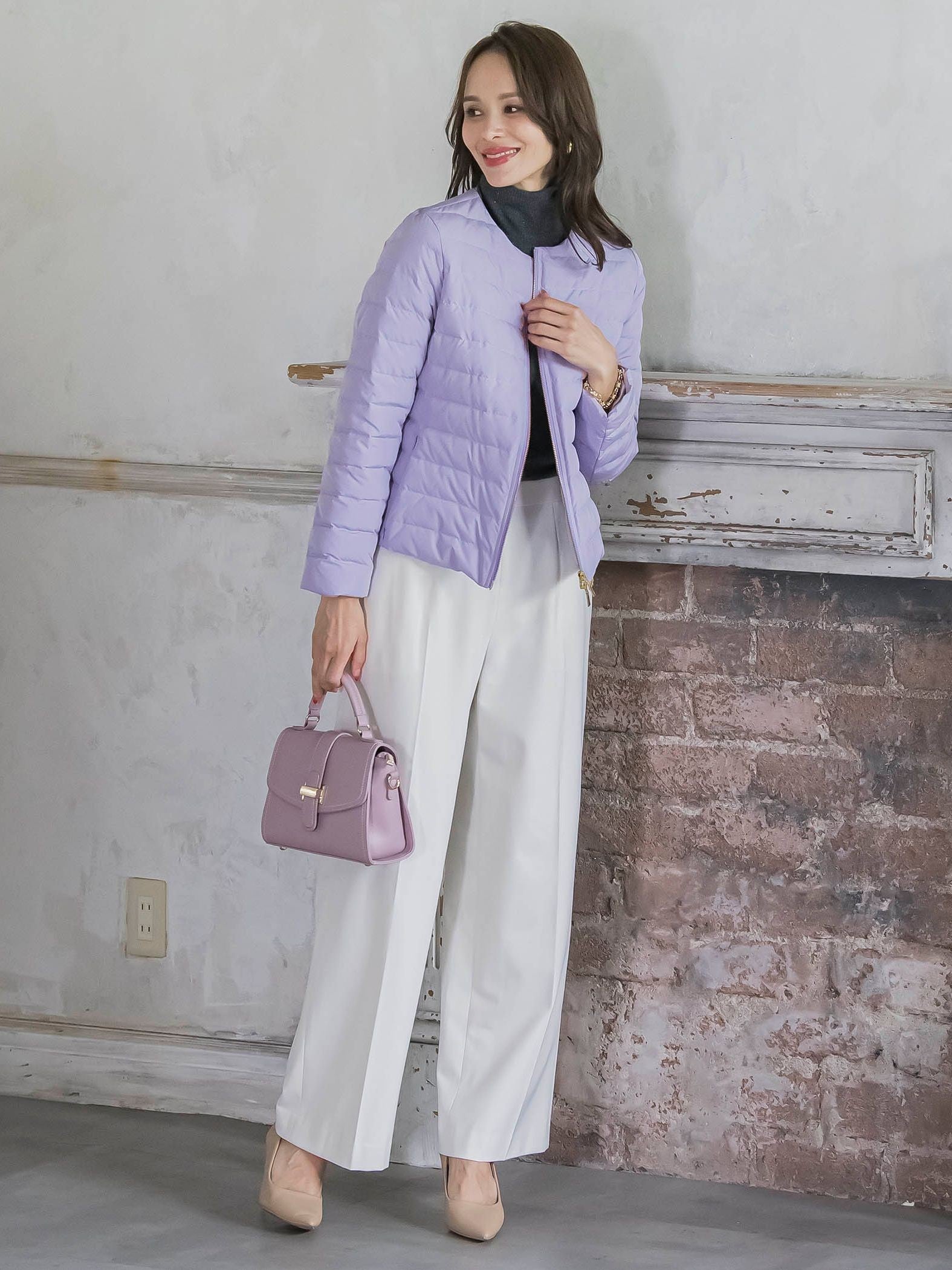 キラキラボタンワイドパンツ≪手洗い可能≫