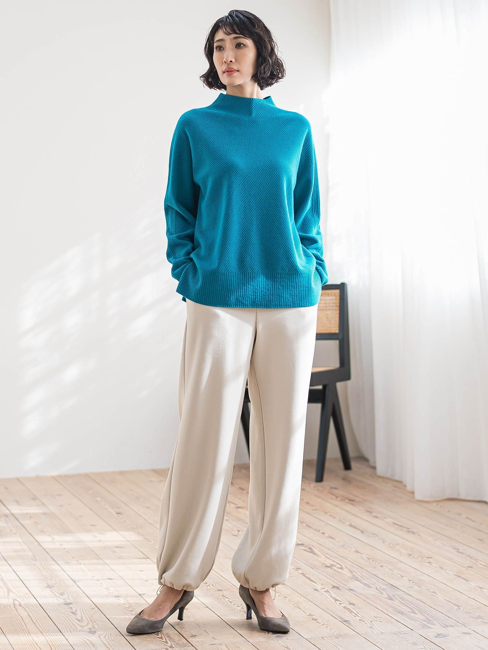 配色CHESSニット