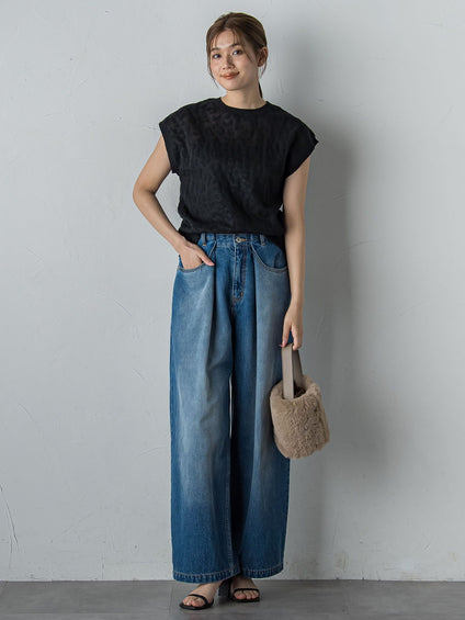 【WEB限定】ジャガードニット≪手洗い可能≫