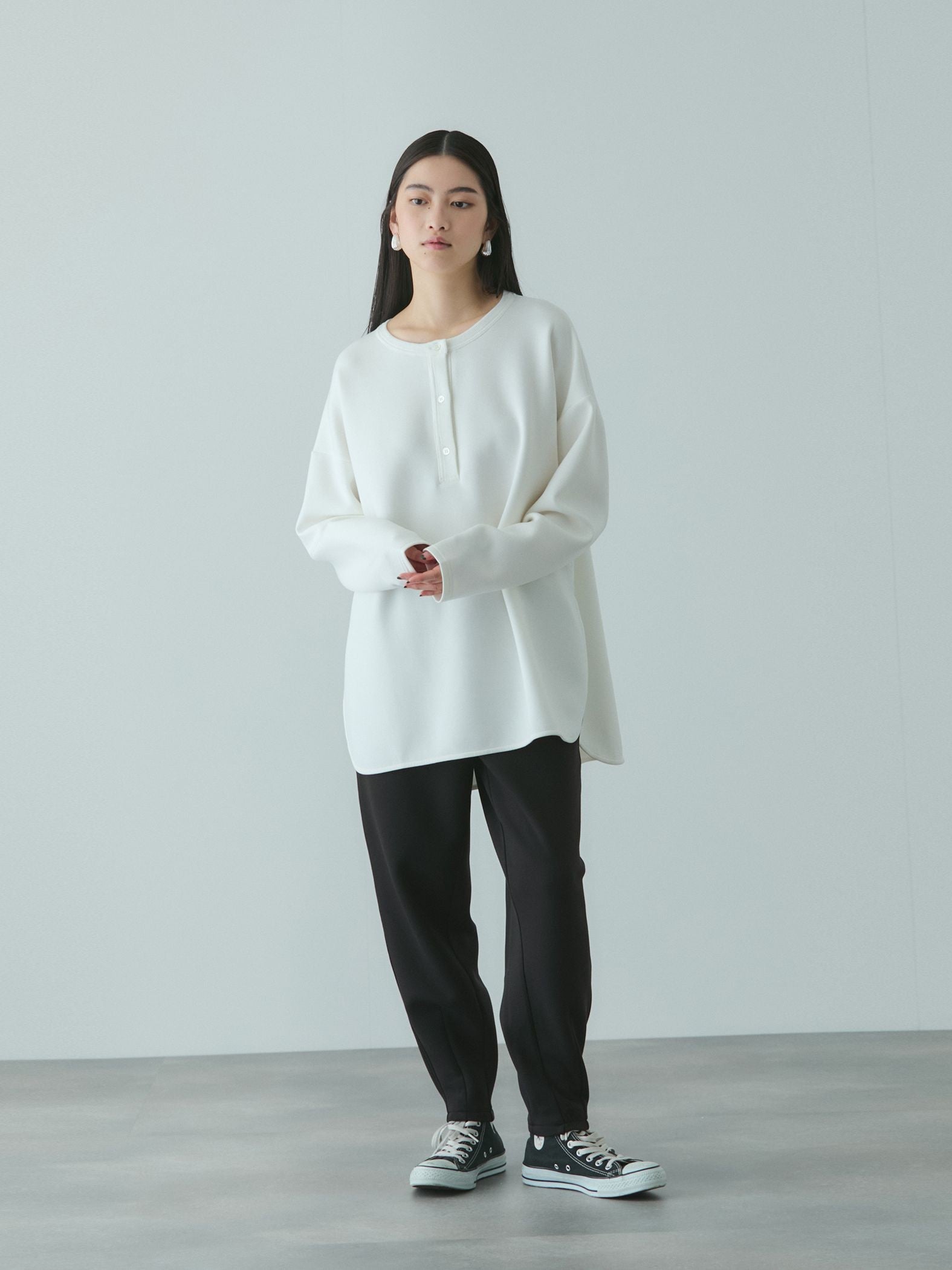 スポンディッシュバレルレッグパンツ≪手洗い可能≫