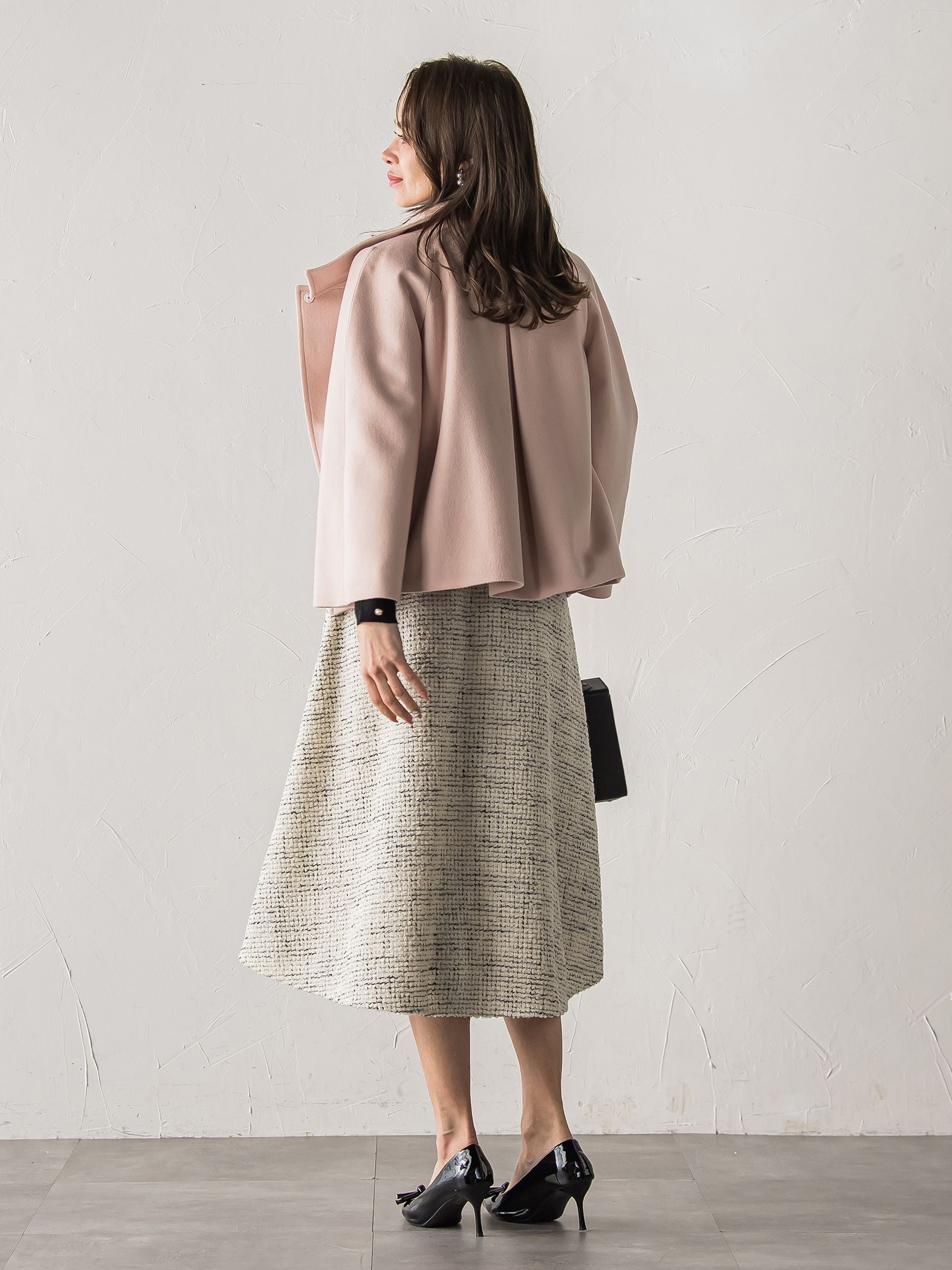 スタンドカラーショートコート