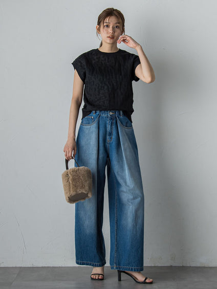 【WEB限定】ジャガードニット≪手洗い可能≫