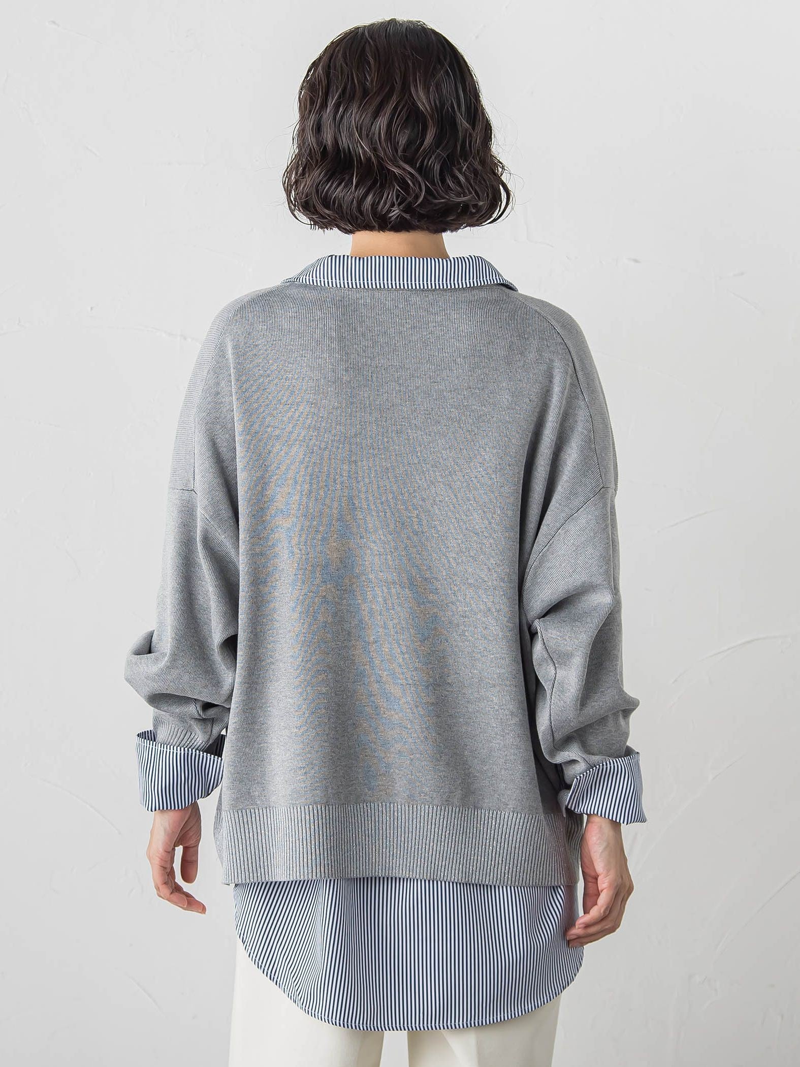 【WEB限定】”3コーデが叶う2点セット”ニット×シャツ