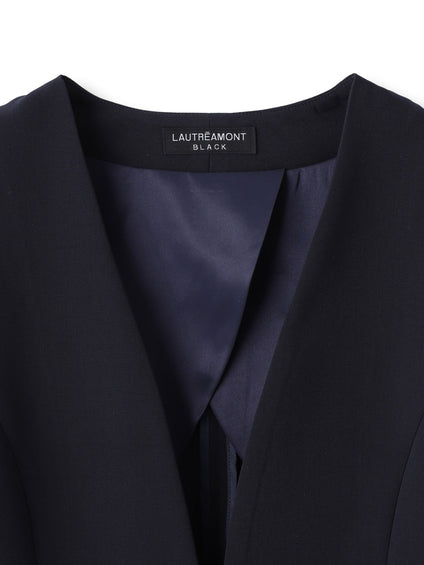 【WEB限定 13号】トリクシオンノーカラージャケット≪セットアップ対応/手洗い可能≫