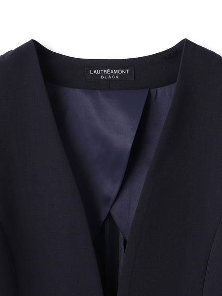 【WEB限定 13号】トリクシオンノーカラージャケット≪セットアップ対応/手洗い可能≫