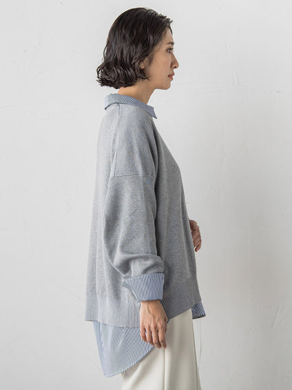 【WEB限定】”3コーデが叶う2点セット”ニット×シャツ