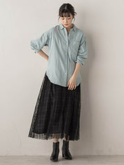 【WEB限定】E/Nピーチシャツ≪手洗い可能≫