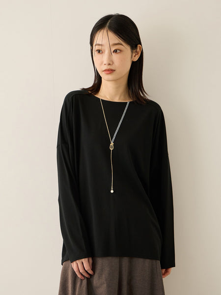 ネックレス風アクセントプルオーバー≪手洗い可能≫