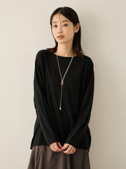 ネックレス風アクセントプルオーバー≪手洗い可能≫