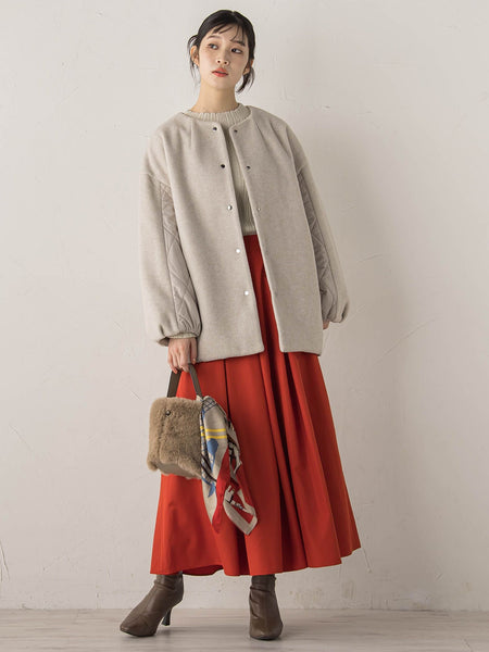 メランジブランケットコート