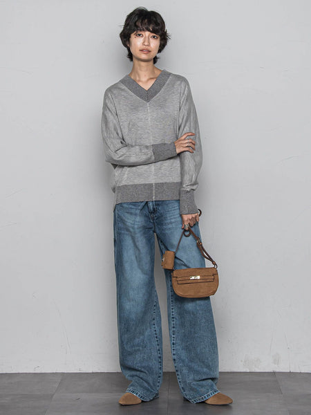 今日の気分で着回せるリバーシブルニット≪手洗い可能≫