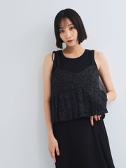 ライトツィードプリーツキャミ≪セットアップ対応/手洗い可能≫
