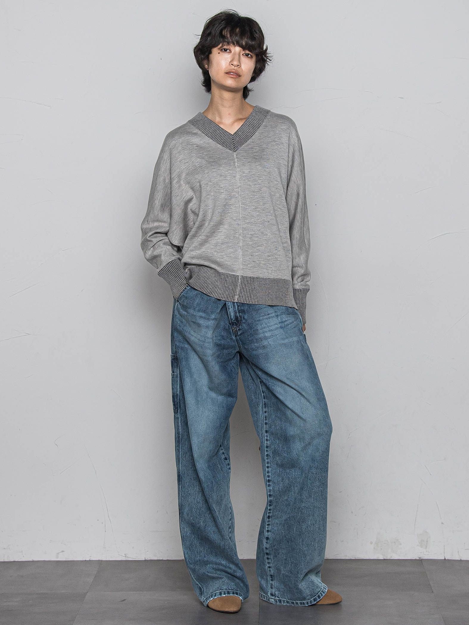 今日の気分で着回せるリバーシブルニット≪手洗い可能≫