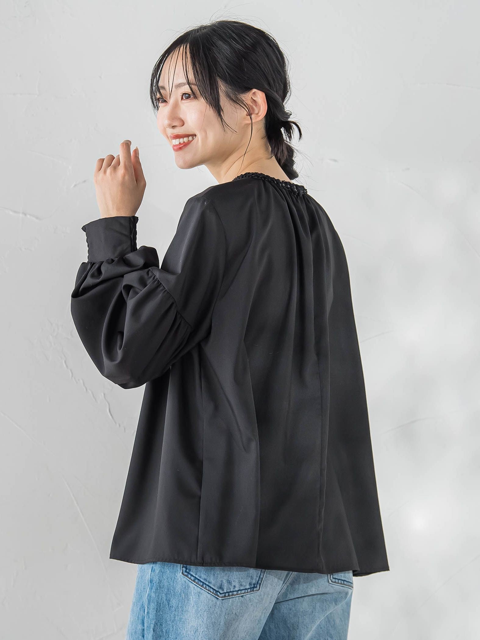 ブレードブラウス≪洗濯機で洗える≫