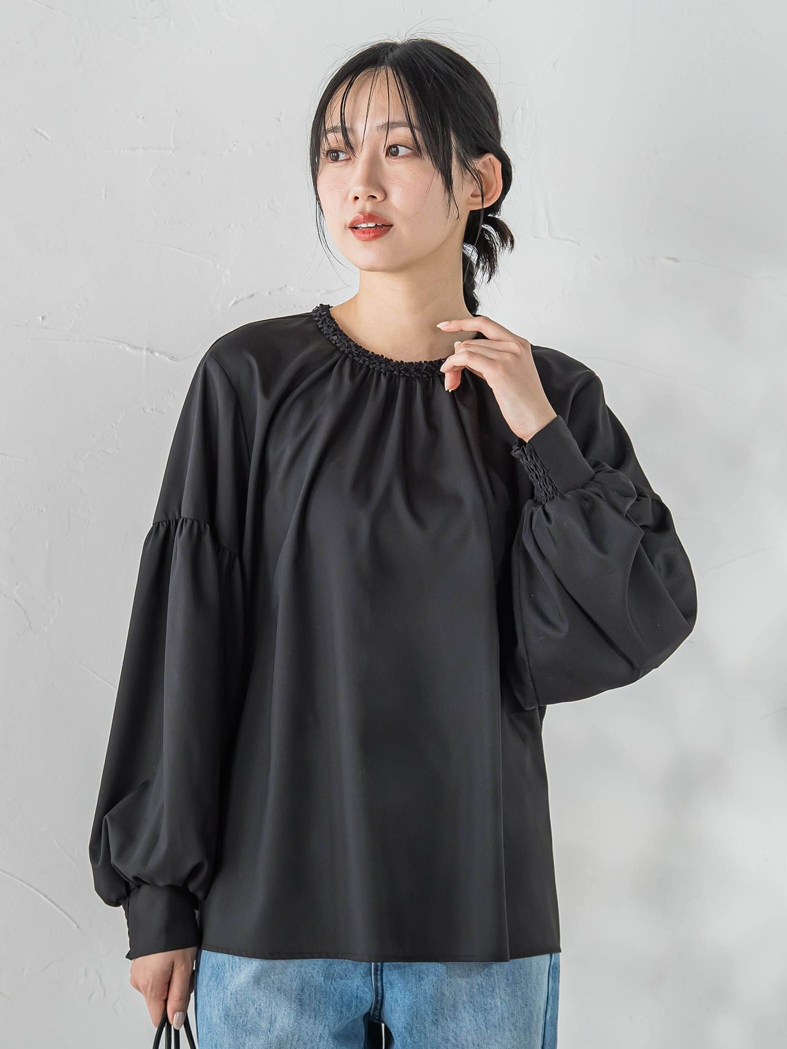 ブレードブラウス≪洗濯機で洗える≫