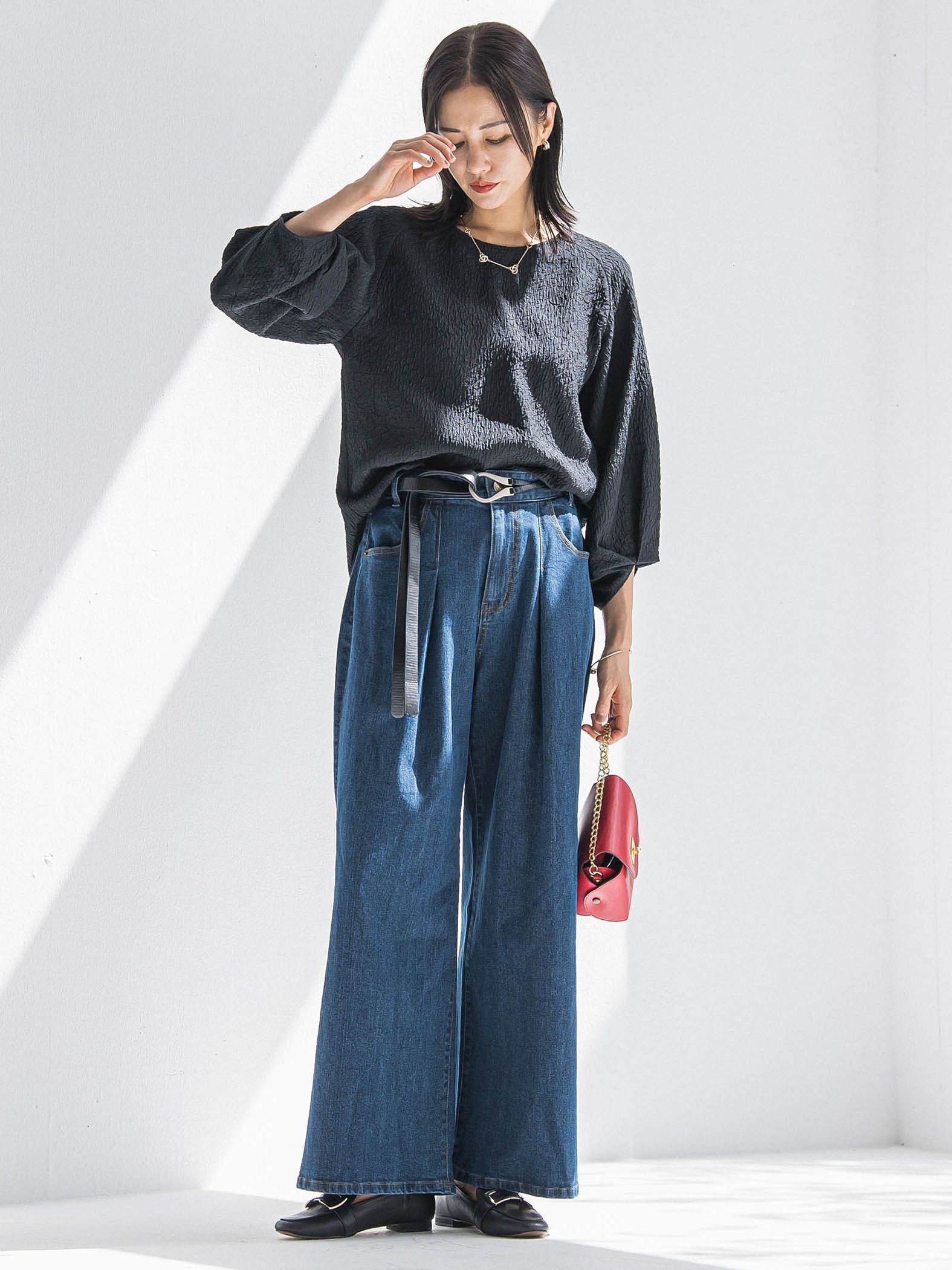 【WEB限定】エアリージャガードブラウス≪洗濯機で洗える≫