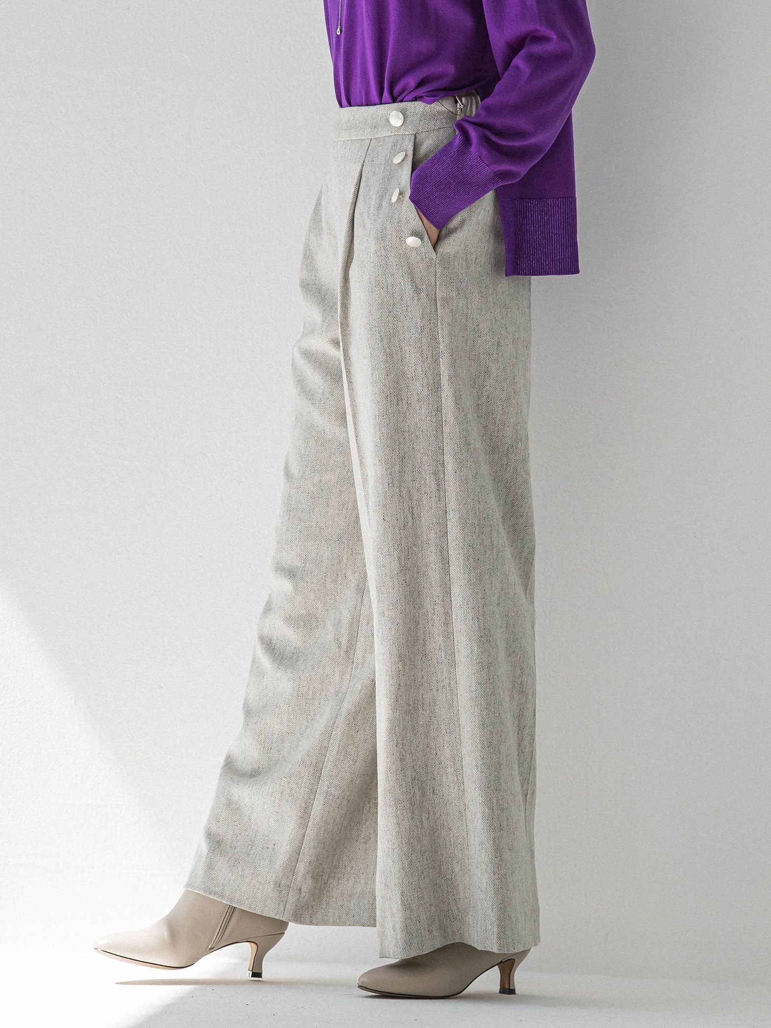 ツイルツイードワイドパンツ