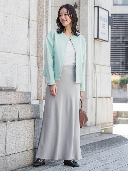 【WEB限定】美フォルムデイリーカーディガン≪洗濯機で洗える/11号あり≫