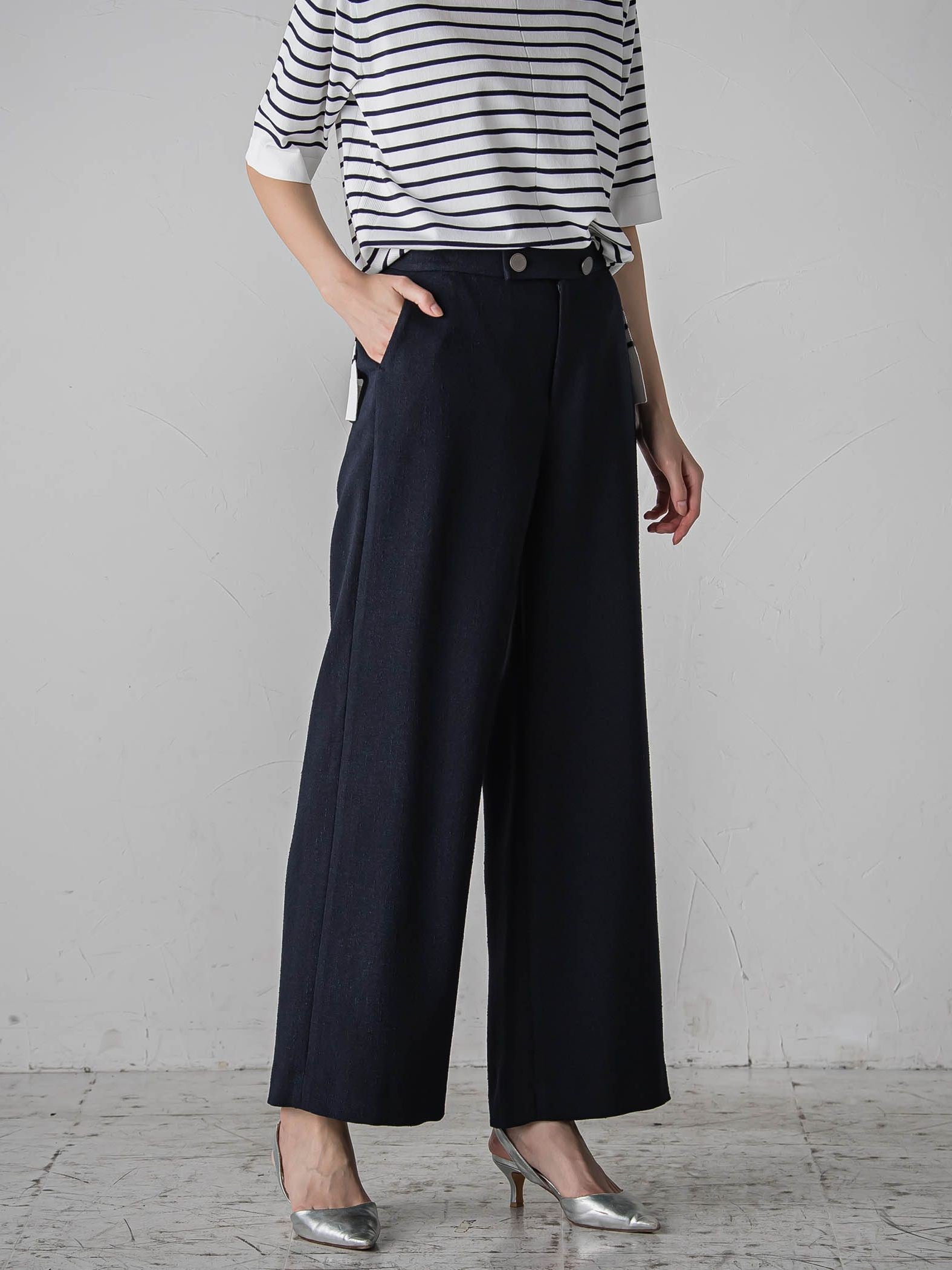 ノンウールツィードパンツ≪洗濯機で洗える/セットアップ対応≫