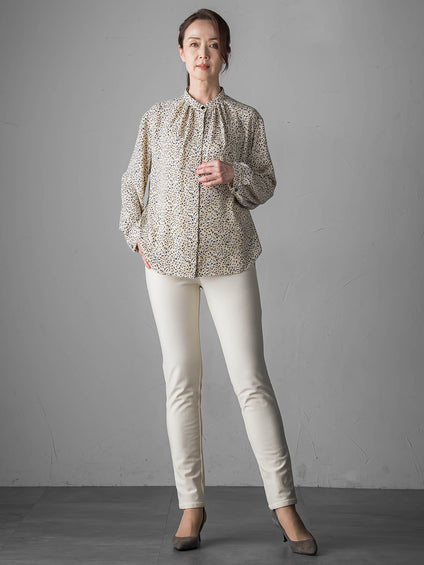 くずしドットブラウス