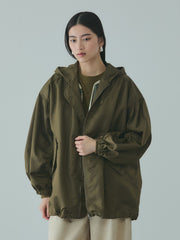 ボアライナー付きナイロンフーディブルゾン≪洗濯機で洗える≫