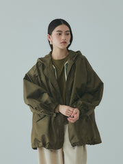 ボアライナー付きナイロンフーディブルゾン≪洗濯機で洗える≫