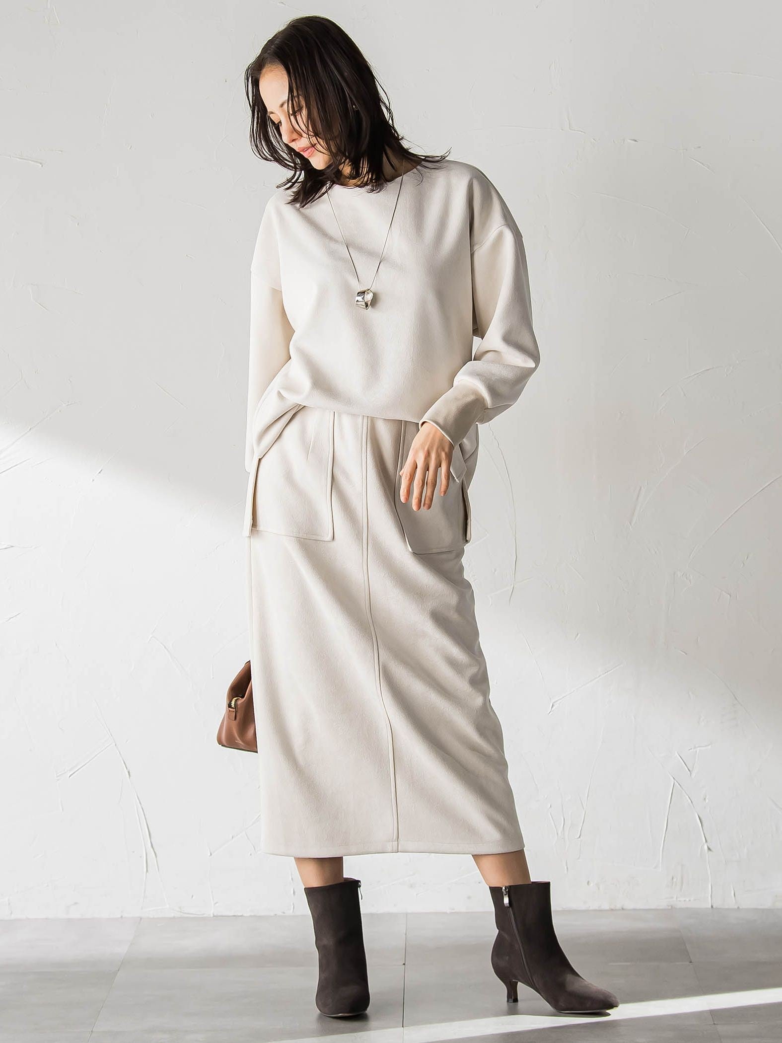 【WEB限定】フェイクスエードプルオーバー≪セットアップ対応/洗える≫