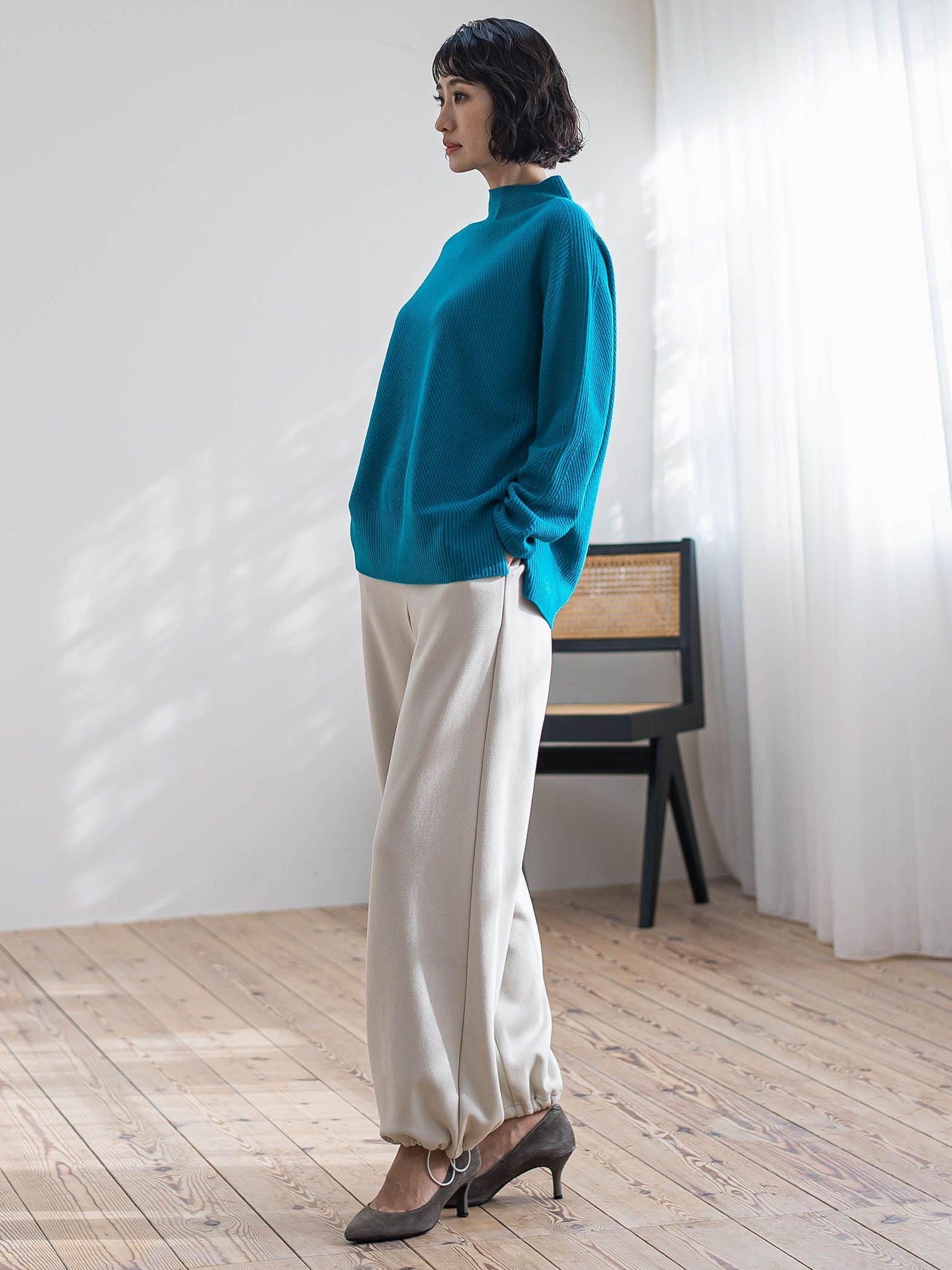 【大きいサイズ】配色CHESSニット