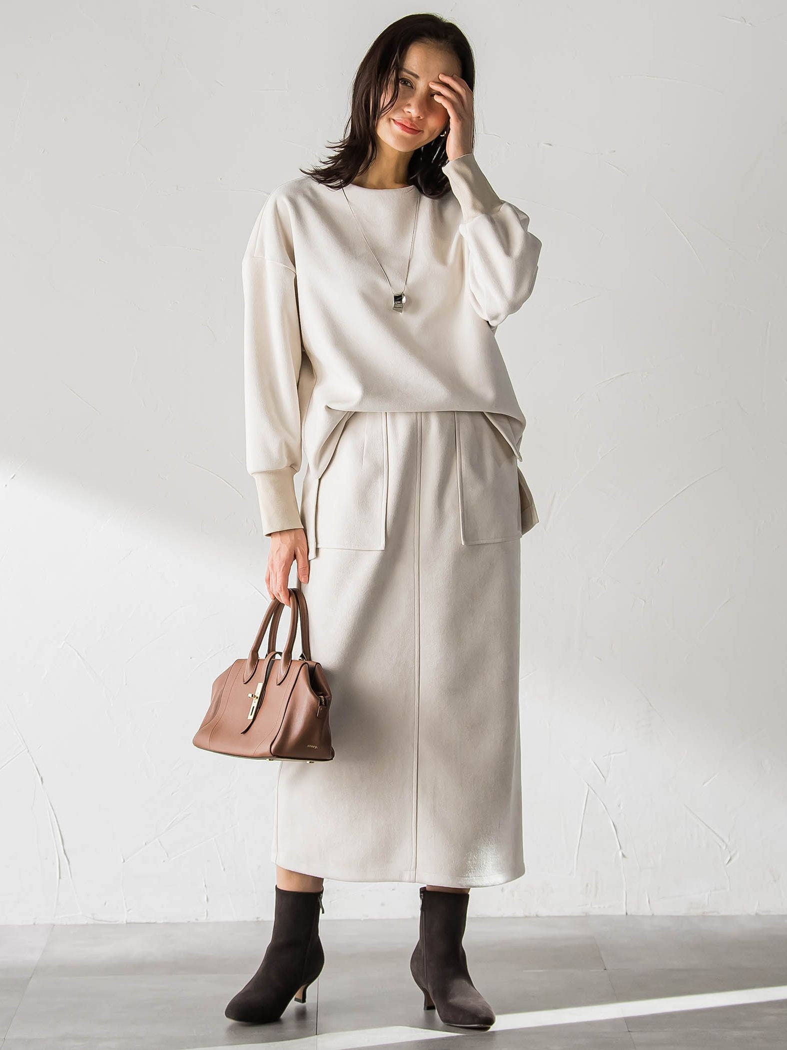 【WEB限定】フェイクスエードプルオーバー≪セットアップ対応/洗える≫