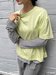 【ENIM BY VICKY】ハイゲージENIMロゴ刺繍Tシャツ《手洗い可能》