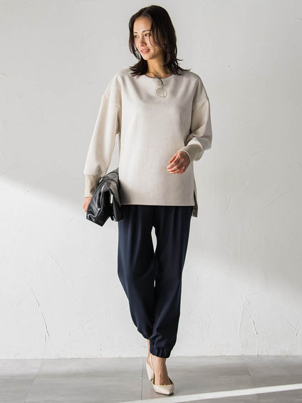 【WEB限定】フェイクスエードプルオーバー≪セットアップ対応/洗える≫