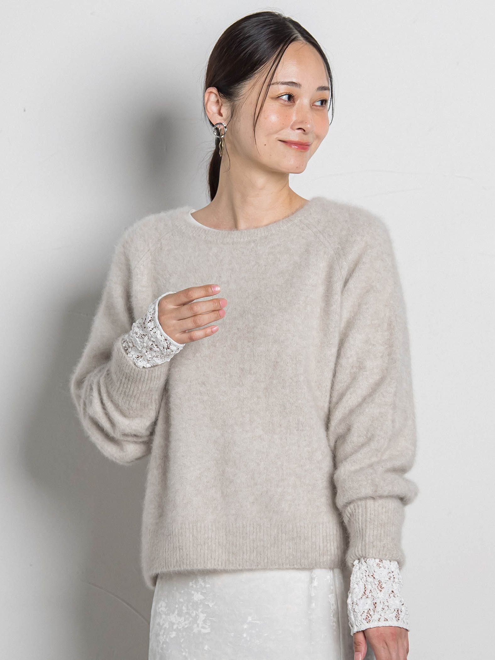 フォックスカシミヤニット≪洗える≫