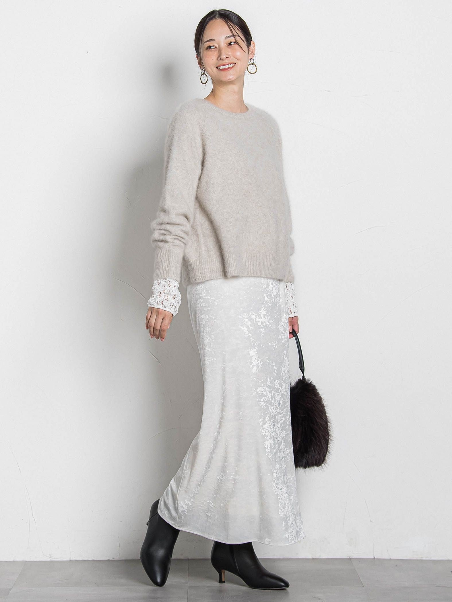 袖レースインナーカットソー