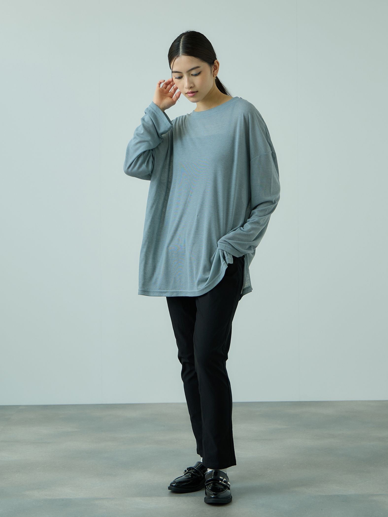 セミシアーオーバーサイズカットソー≪手洗い可能≫