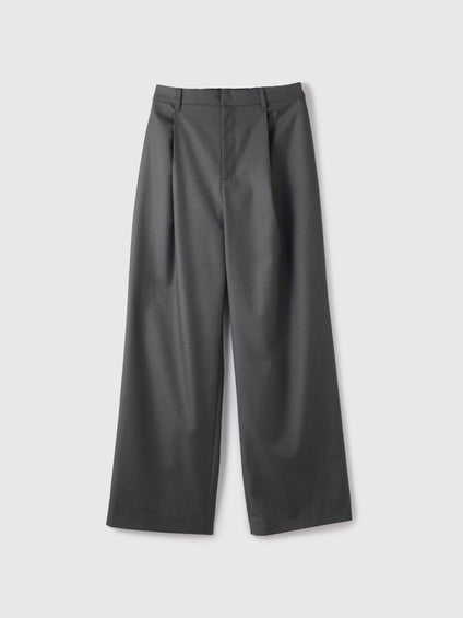 サイドポケットワイドタックパンツ