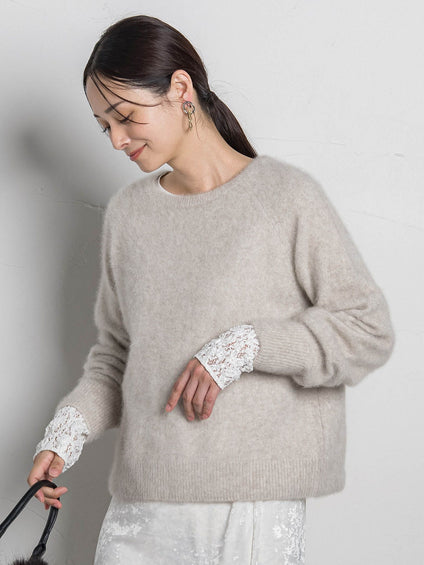 袖レースインナーカットソー