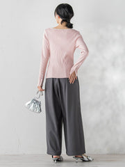 配色RIBニット≪手洗い可能≫