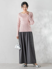 配色RIBニット≪手洗い可能≫