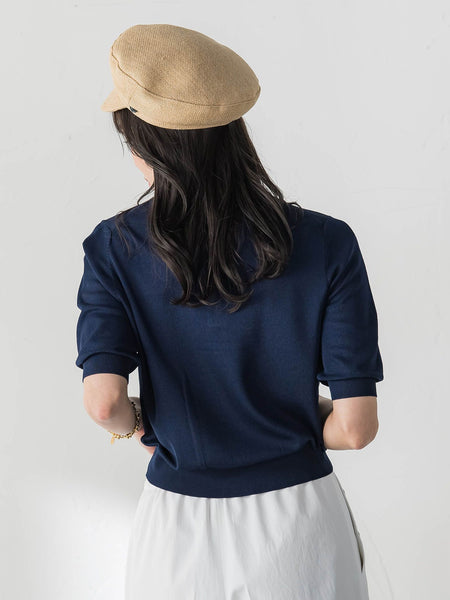【WEB限定カラーあり】LUCINDAポロニット