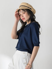 【WEB限定カラーあり】LUCINDAポロニット