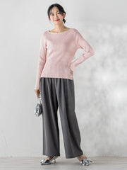 配色RIBニット≪手洗い可能≫