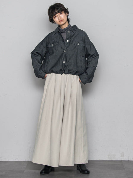 中綿デニムジャケット≪洗濯機で洗える≫