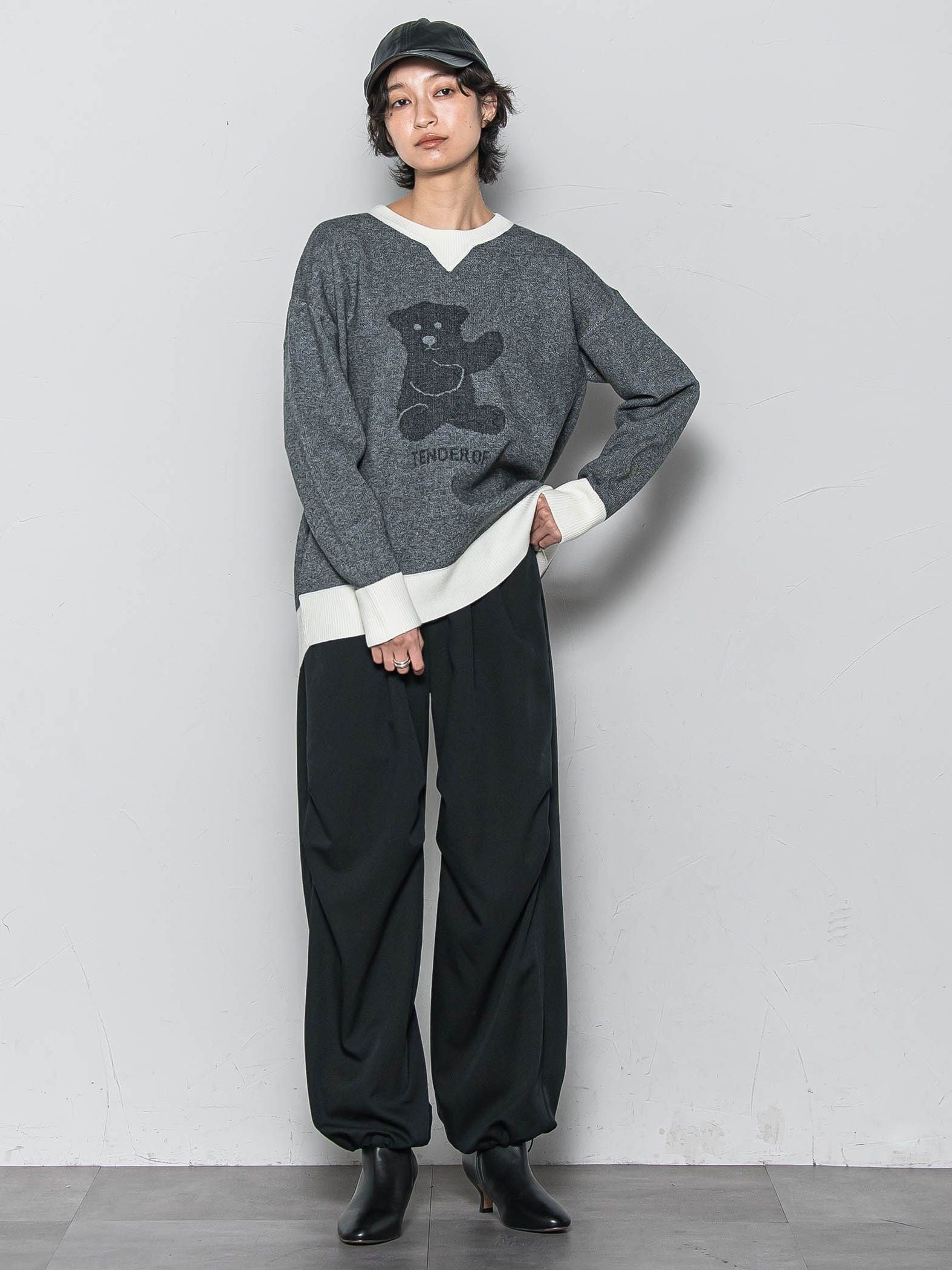 BEARジャカードニット≪手洗い可能≫