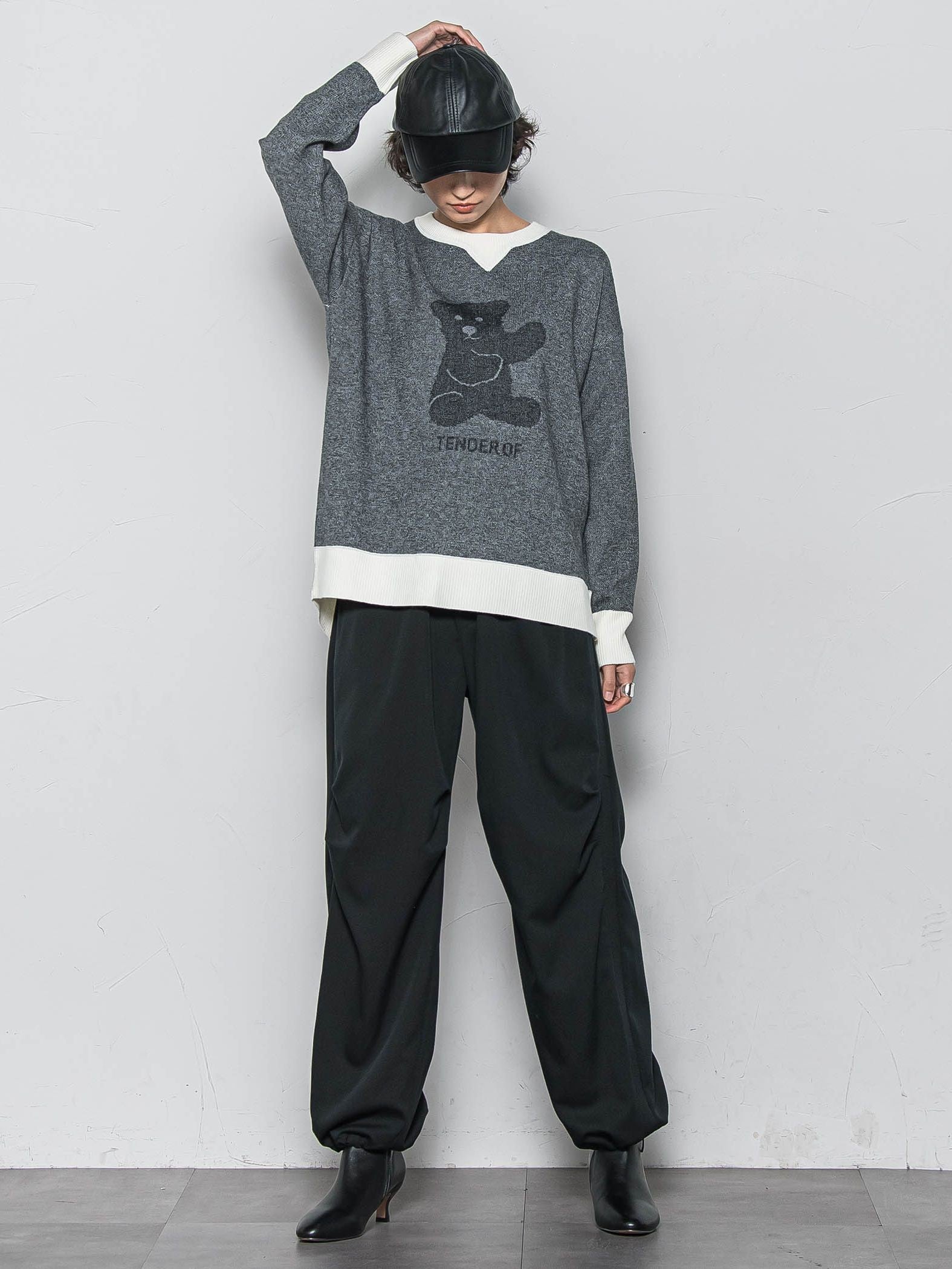 BEARジャカードニット≪手洗い可能≫