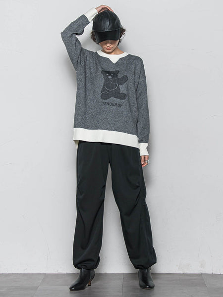 BEARジャカードニット≪手洗い可能≫