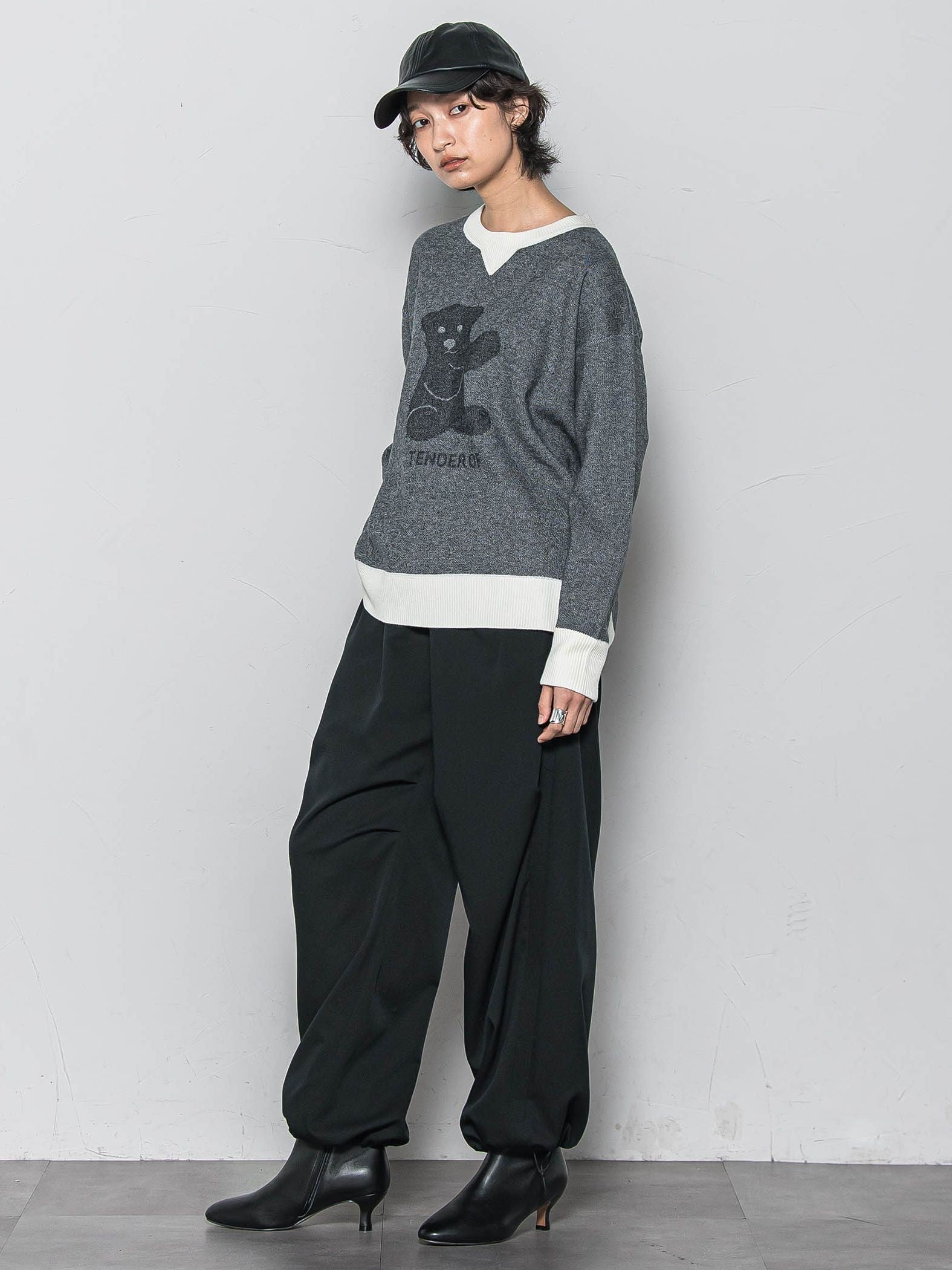 BEARジャカードニット≪手洗い可能≫