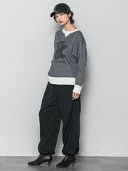 BEARジャカードニット≪手洗い可能≫