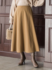 両面起毛ストレッチスカート≪洗濯機で洗える≫